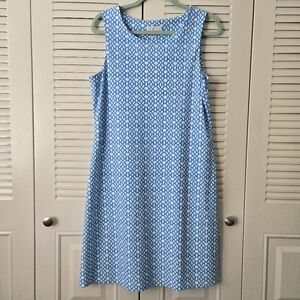 Jude Connally Sleeveless Dress Blue/white Size L